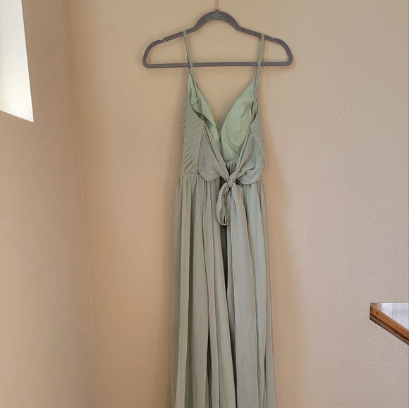 Azazie Gracie Dress - A2 Dusty Sage - Picture 3 of 8